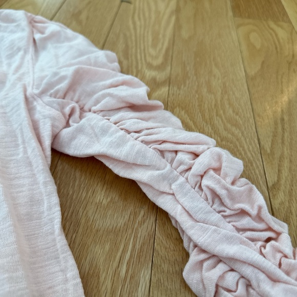 Pink Ruched Sleeve Top - Picture 4 of 6